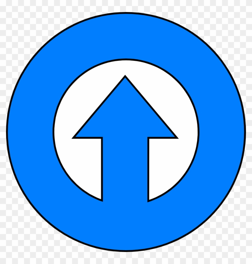 840x880 Illustration Of A Blue Up Arrow In A Circle