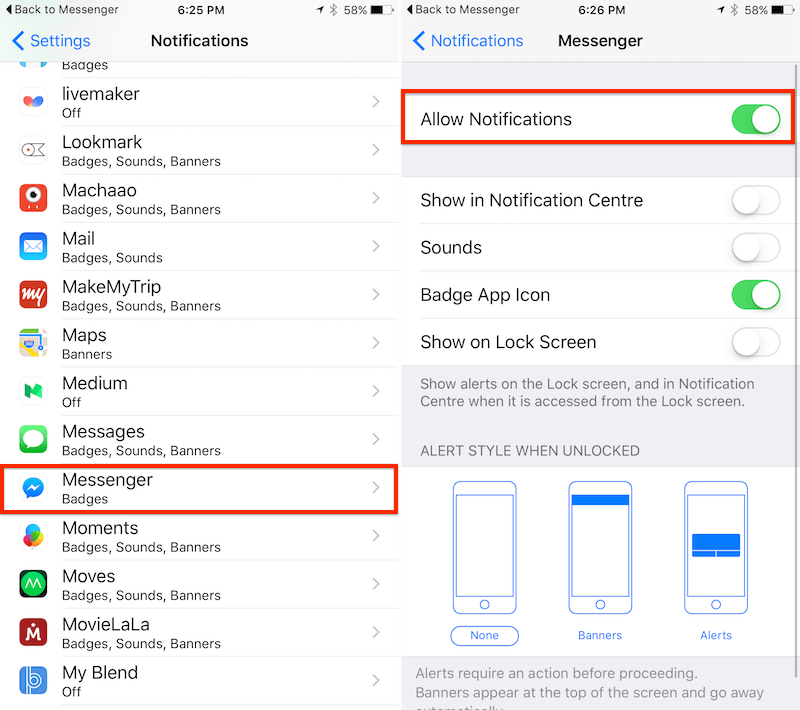 facebook messenger privacy settings iphone