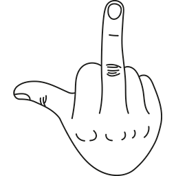 Middle Finger Emoticons For Facebook, Email Sms Id 256x256 Middle Finger Emoticons For Facebook, Email Sms Id