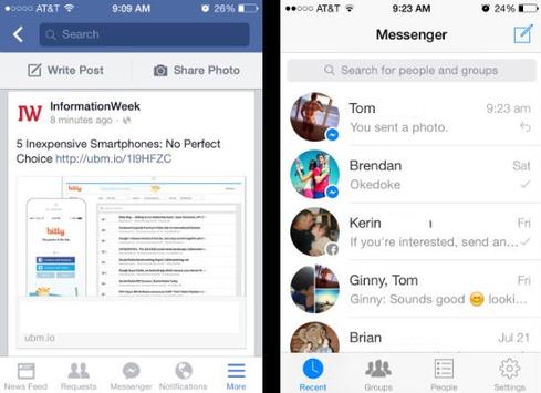 489x355 Facebook Forces Messenger For Mobile Chat