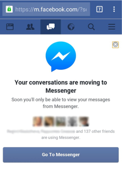 250x350 Facebook Forcing Android Users To Download Its Messenger App, Chat