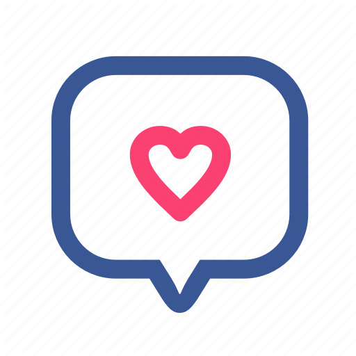 512x512 Bubble, Facebook, Heart, Like, Love, Notification, Social Media Icon