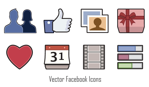 600x350 Free Vector Facebook Icons Files, Vectors Graphics