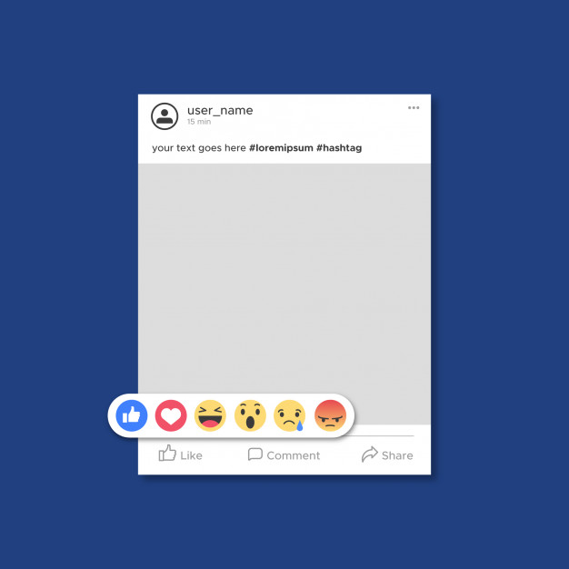 626x626 Facebook Post Template With Emoticons Vector Free Download