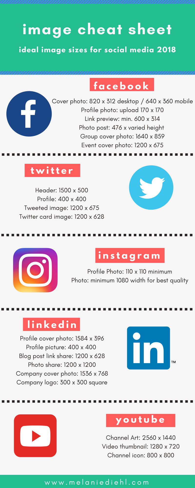 800x2000 Social Media Image Sizes Cheat Sheet Digital Marketing