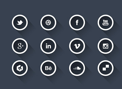 398x293 Round Facebook Icon Vector