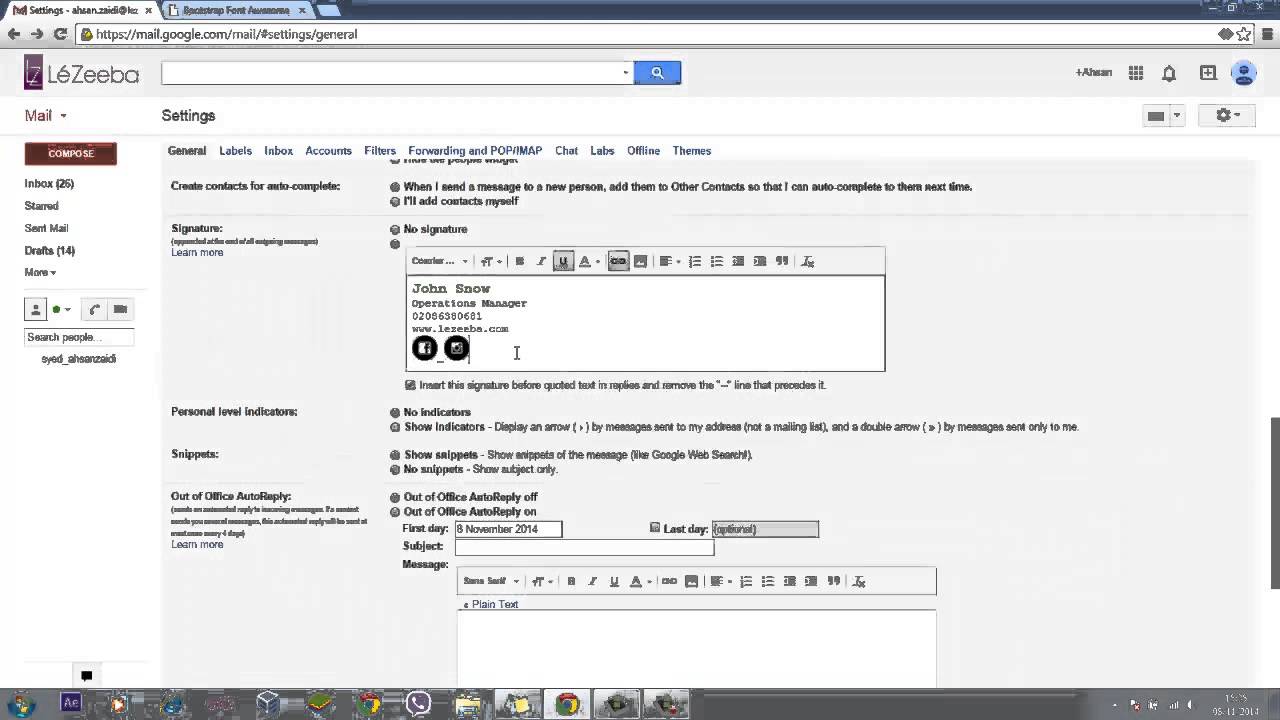 1280x720 Add Signature Facebook Icon To Your Email In Gmail No Html No