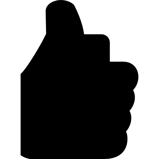 512x512 Thumb Up Black Silhouette Shape For Facebook Icons Free Download