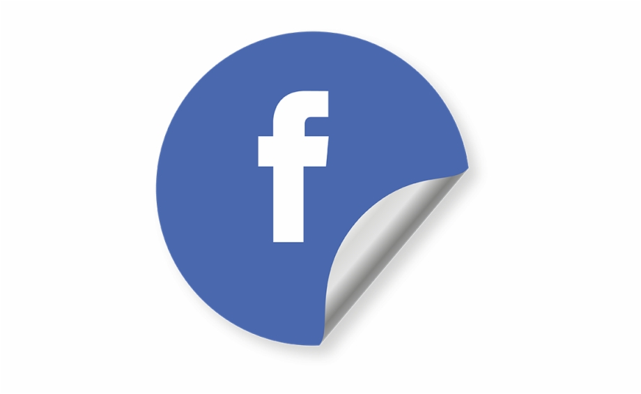 920x565 Facebook Social Media Icon, Round Icon, Blue Icon