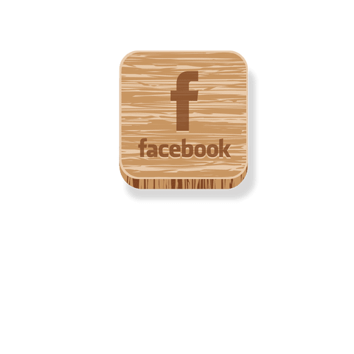 512x512 Facebook Wooden Square Icon