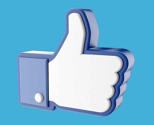 615x500 Facebook Like Thumb Up Hand Icon Pictogram Cgtrader
