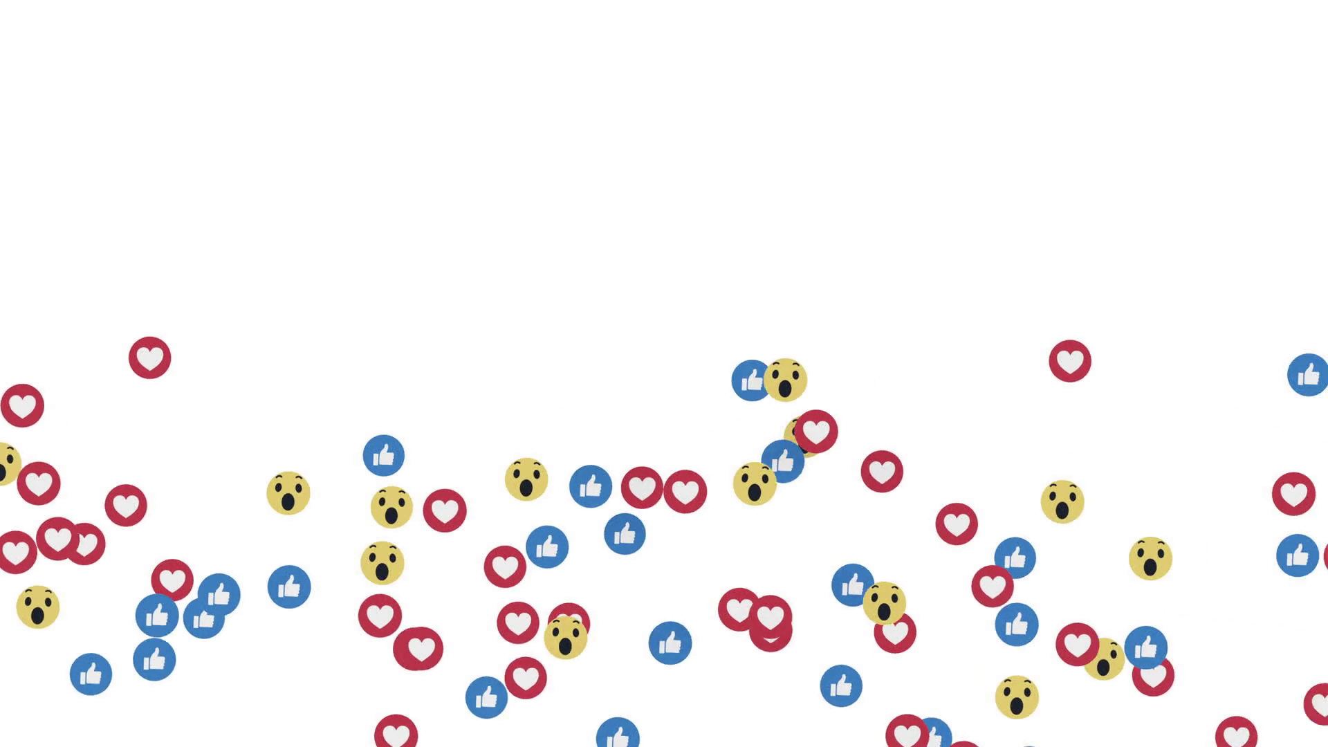 1920x1080 Like, Thumb Up, Blue Icons, Wow Reaction Icon, And Hearts