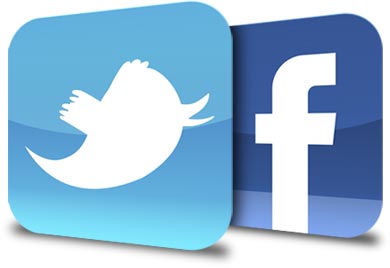 390x268 Twitter And Facebook Icons Images