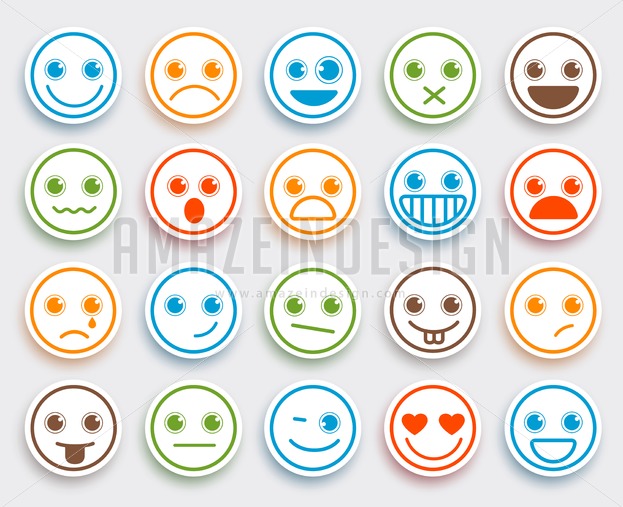 623x507 Smileys Vector Set Smiley Face Icons Or Emoticons