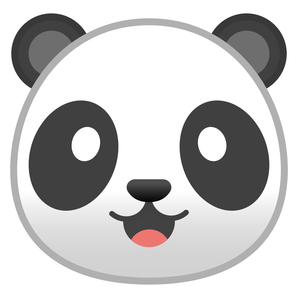 1024x1024 Panda Face Icon Noto Emoji Animals Nature Iconset Google