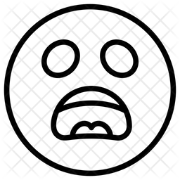 256x256 Scared Face Emoji Emoji Icon Of Line Style