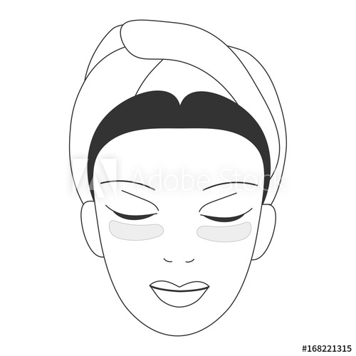 500x500 Vector Icon Illustration For Cosmetic Face Skin Care In Line Art