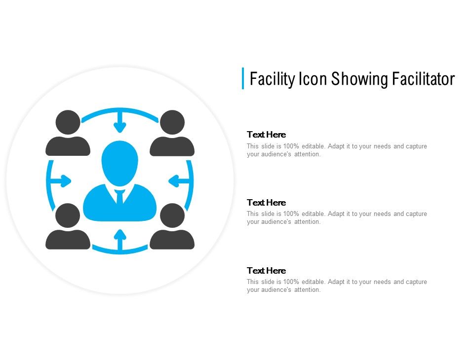 960x720 Facility Icon Showing Facilitator Powerpoint Presentation Images