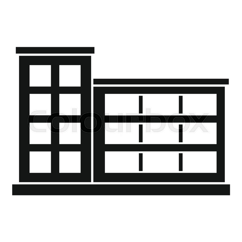 800x800 Industrial Factory Building Icon Stock Vector Colourbox