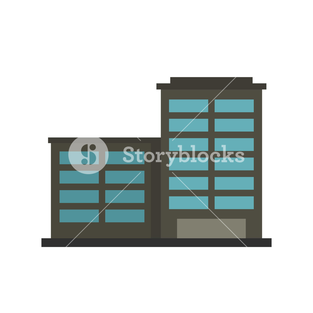 1000x1000 Manufacturing Factory Building Icon In Flat Style Isolated