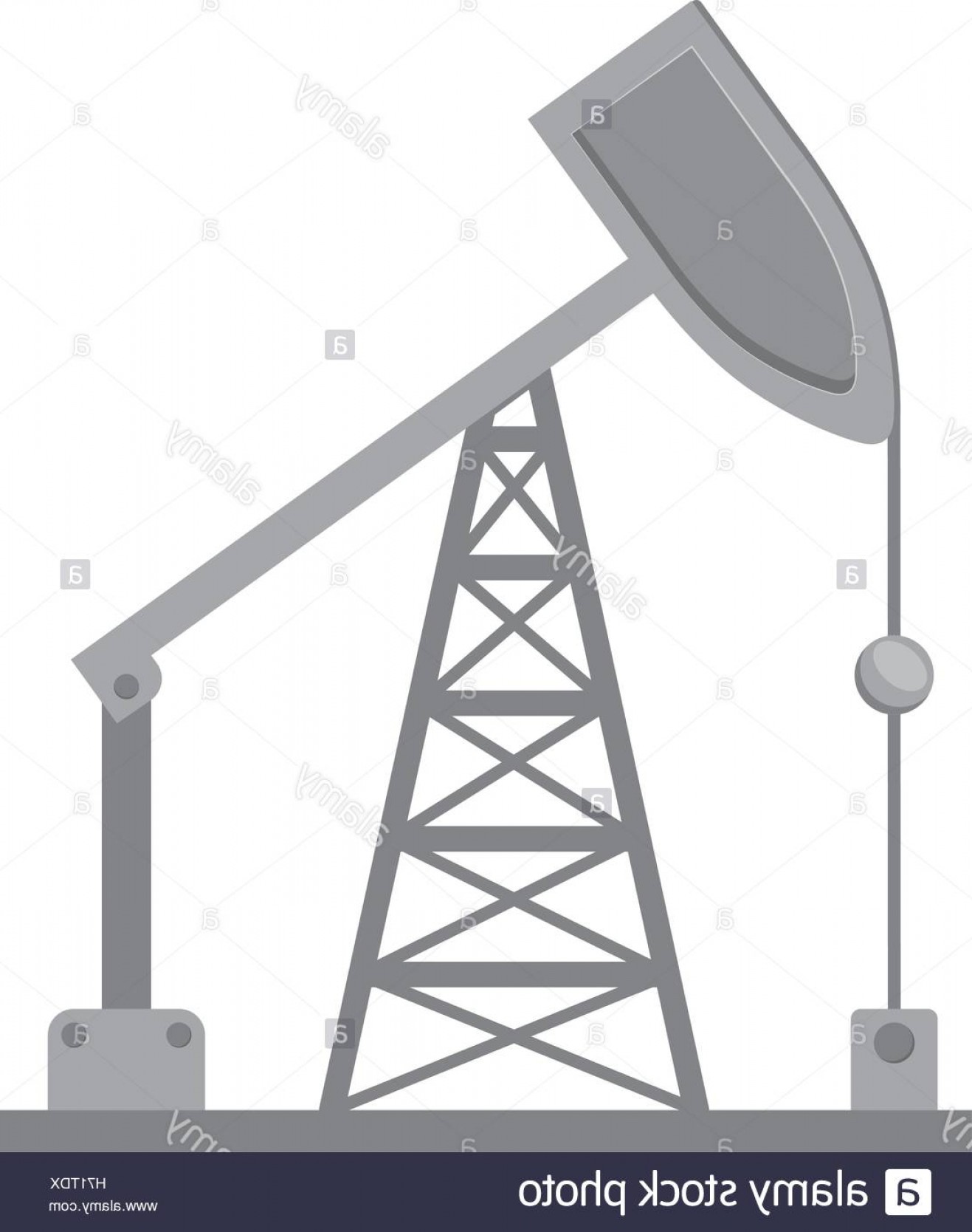 1317x1668 Stock Photo Oil Rig Tower Factory Building Icon Over White