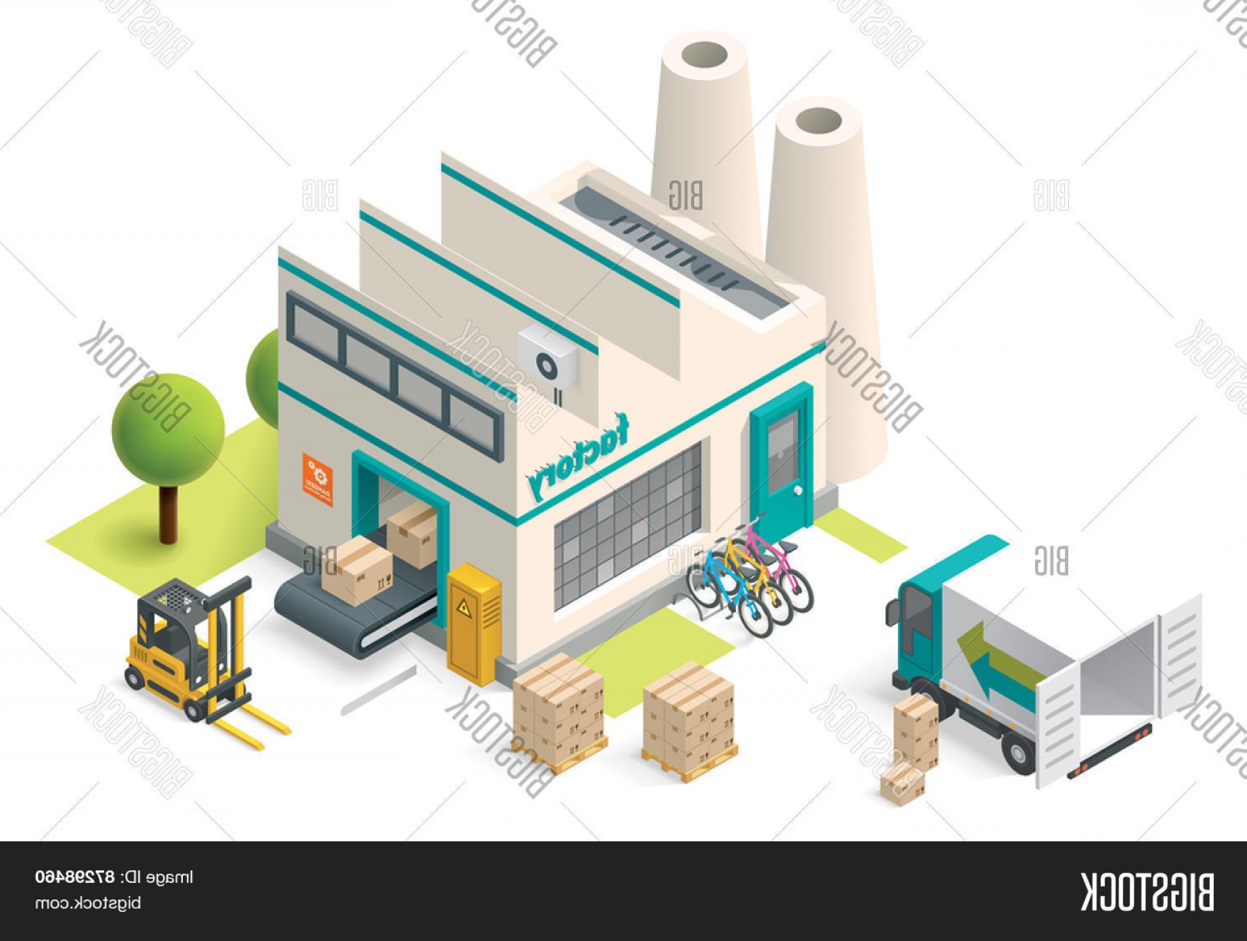 1800x1359 Stock Vector Vector Isometric Factory Building Icon Soidergi