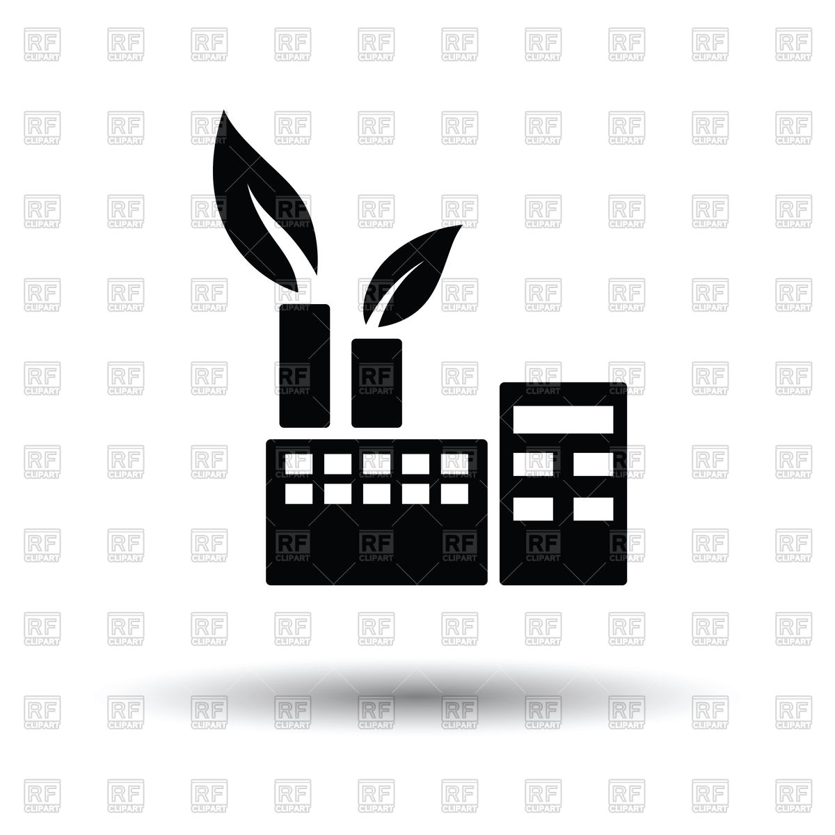 Ecological Factory Icon On White Background Vector Image Of Icons 1200x1200 Ecological Factory Icon On White Background Vector Image Of Icons