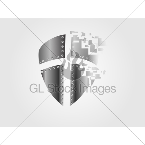 500x500 Broken Shield Fade Logo And Icon Gl Stock Images