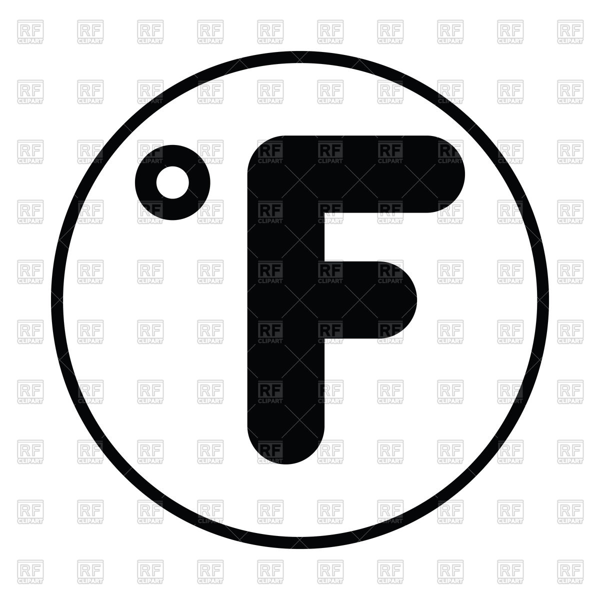 1200x1200 Fahrenheit Degree Icon Vector Image Of Signs, Symbols, Maps