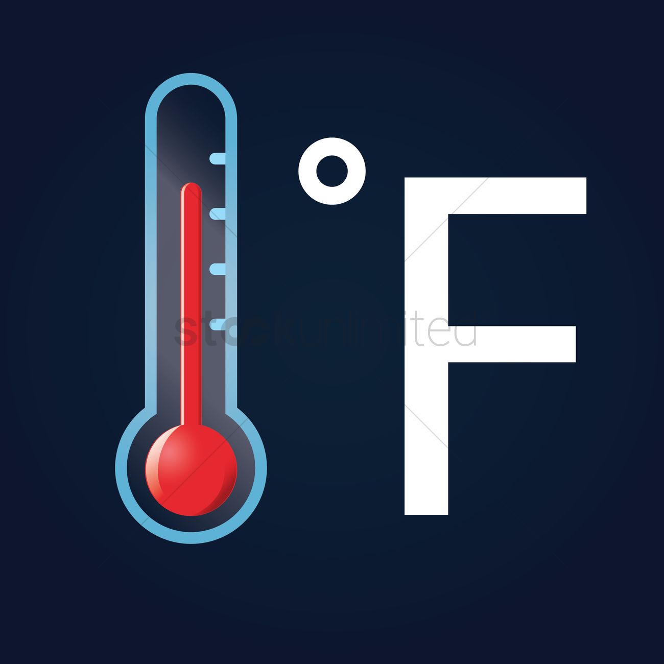 1300x1300 Fahrenheit Symbol And Thermometer Icon Vector Image