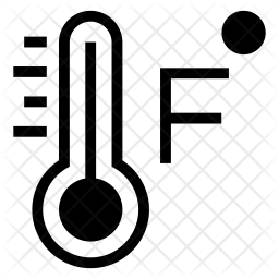 256x256 Temperature In Fahrenheit Icon Of Glyph Style