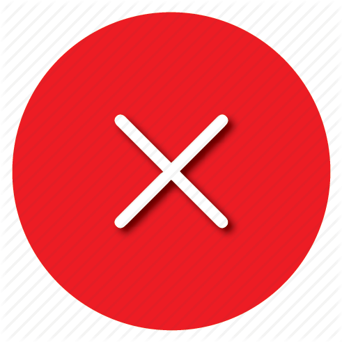 491x491 Cancel, Fail, Remove Icon