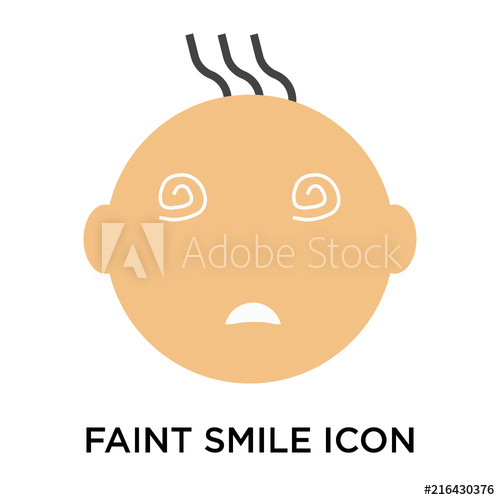 500x500 Faint Smile Icon Vector Sign And Symbol Isolated On White
