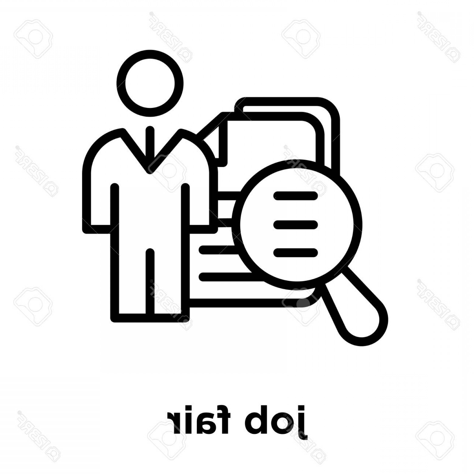 Photostock Vector Job Fair Icon Isolated On White Background 1560x1560 Photostock Vector Job Fair Icon Isolated On White Background