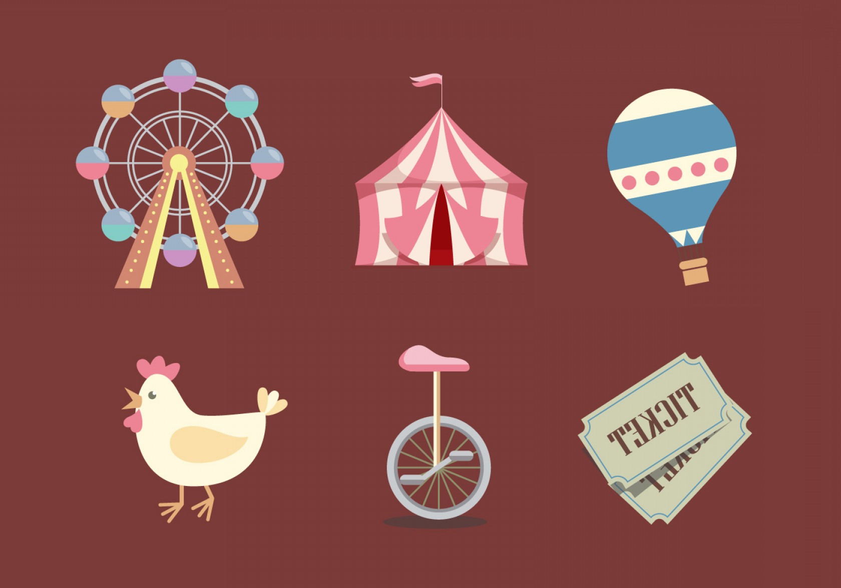Vector County Fair Icon Set Handandbeak 1680x1176 Vector County Fair Icon Set Handandbeak