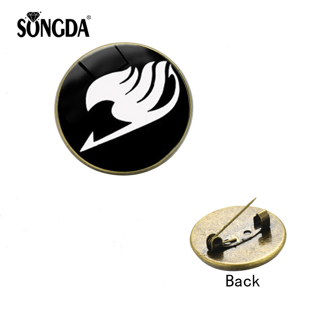1000x1000 Songda Fairy Tail Guild Lapel Pin Glass Photo Cabochon Anime Icons