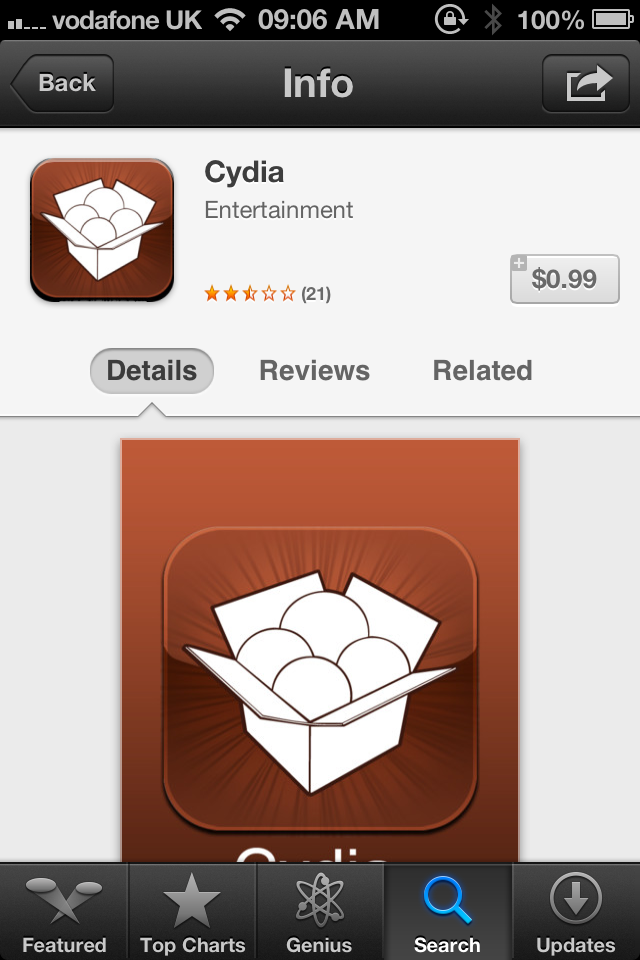 640x960 Updated Fake Cydia Application Appears In Ios App Store