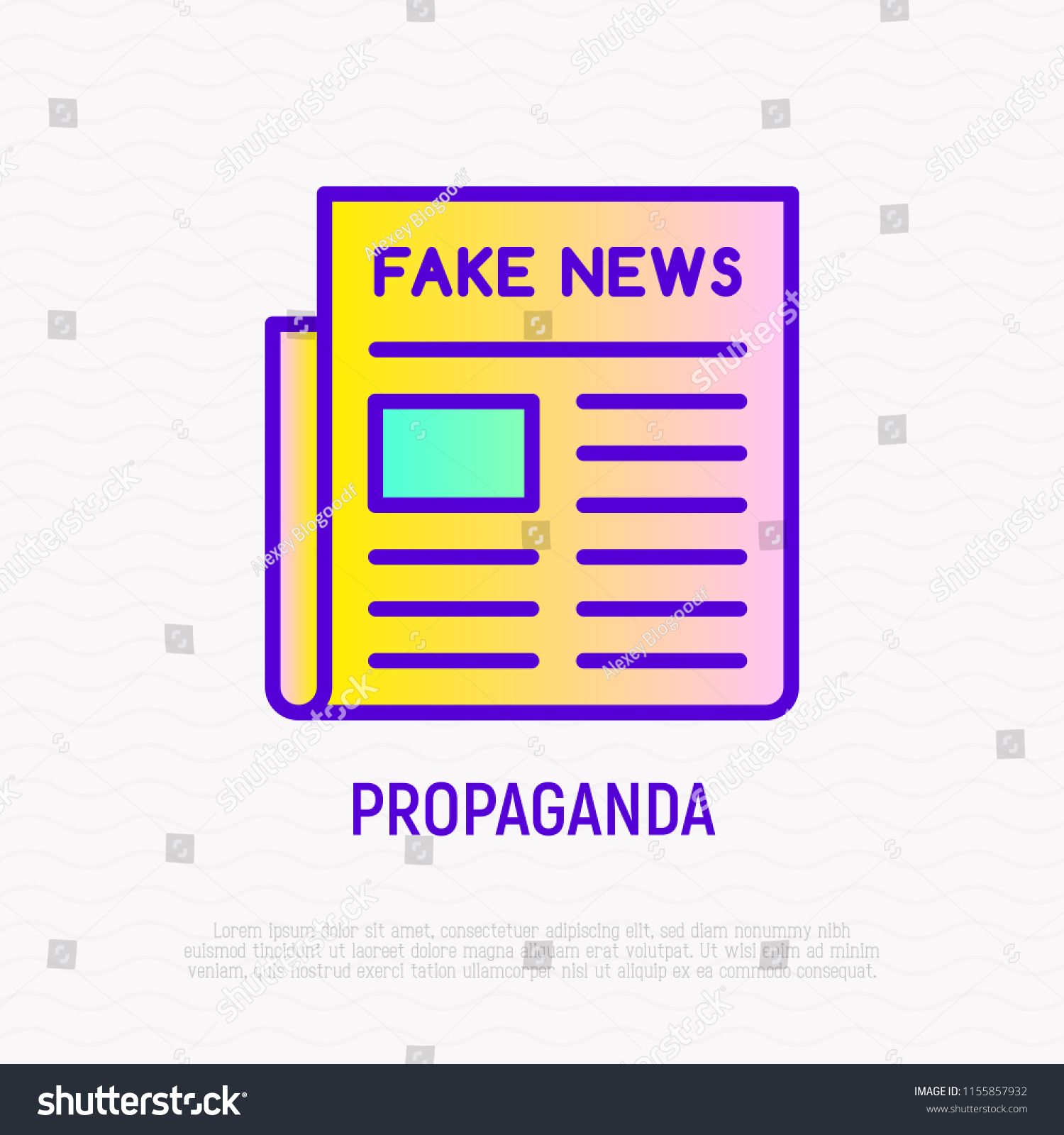 1500x1600 Newspaper With Fake News Thin Line Icon Modern Vector