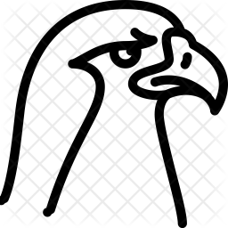 Falcon Icon Of Line Style 256x256 Falcon Icon Of Line Style