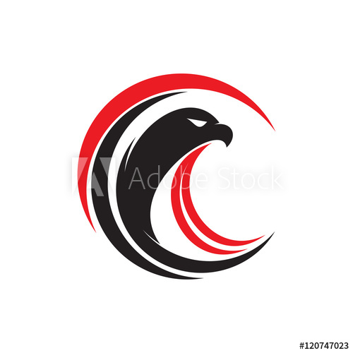 Modern Circle Falcon Logo Image Vector Icon 500x500 Modern Circle Falcon Logo Image Vector Icon