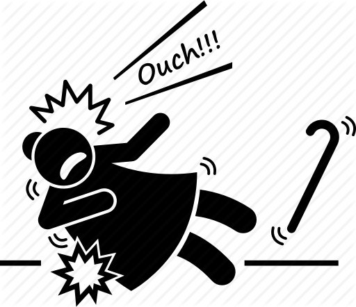 512x442 Accident, Down, Elderly, Fall, Fell, Woman Icon