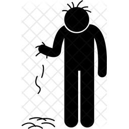 256x256 Hair Fall Icon Of Glyph Style