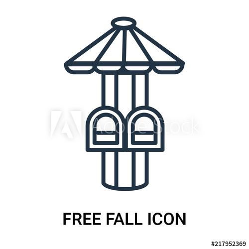 500x500 Free Fall Icon Isolated On White Background Modern And Editable