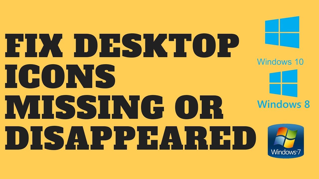 1280x720 Fix Desktop Icons Missing Or Disappeared