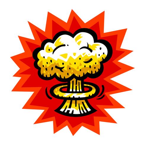 490x490 Mushroom Cloud Atomic Nuclear Bomb Explosion Fallout Vector Icon