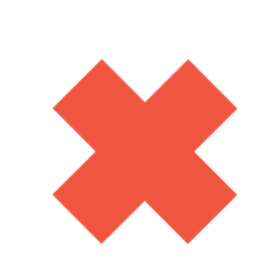 256x256 False, Delete, Remove, Cross, Wrong Icon Of Flat Style