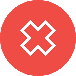 256x256 False, Delete, Remove, Cross, Wrong Icon Of Line Style