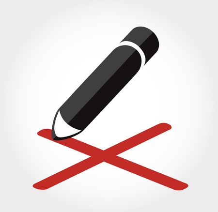 450x438 False Icon Vector Pencil Writing False Icon Royalty Free Vector