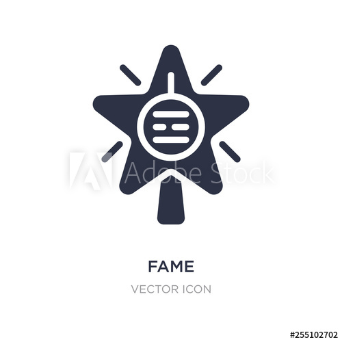500x500 Fame Icon On White Background Simple Element Illustration