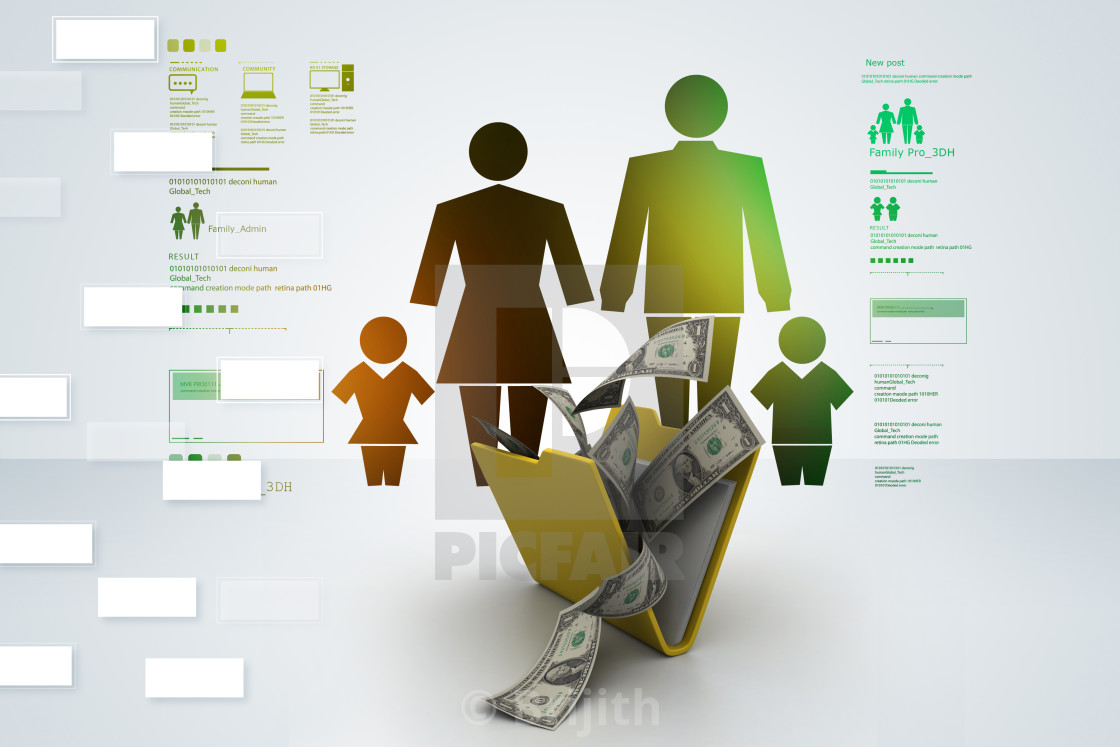 1120x747 Folder With Money And Family Icon